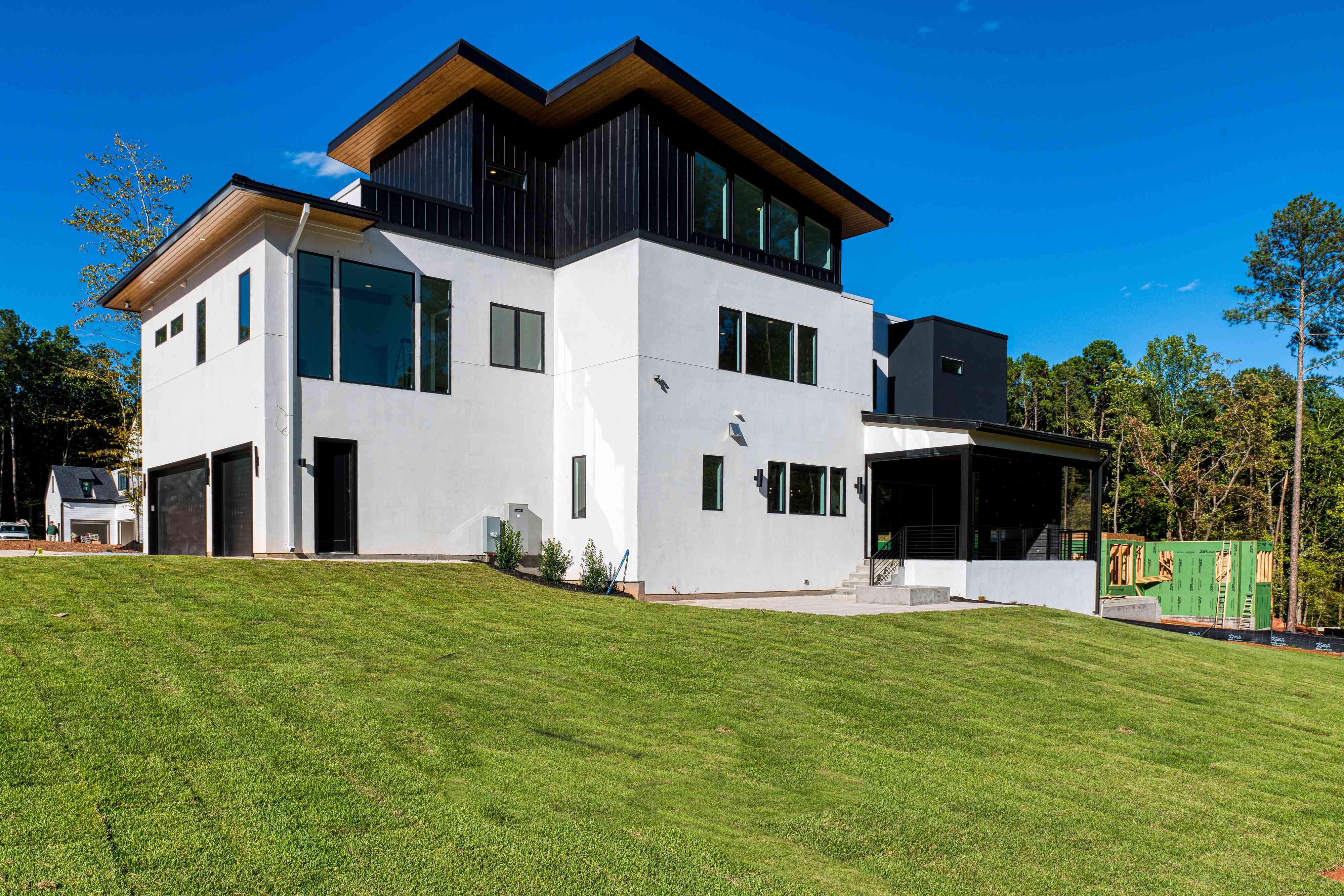 Rear elevation overlooking the garden by Shail Construction in Raleigh NC
