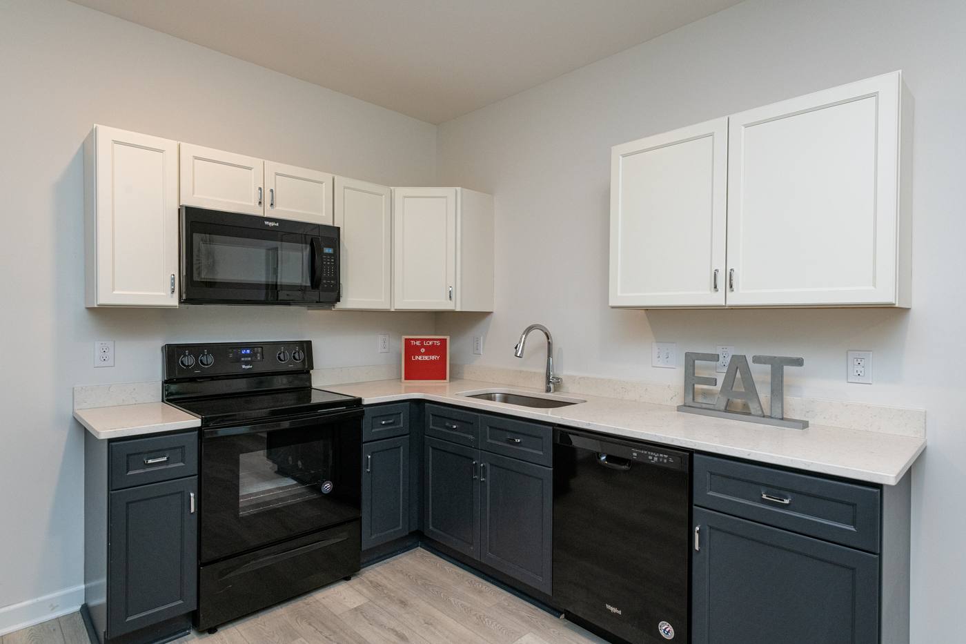 lofts at Lineberry Kitchen photograph by Shail Construction in Raleigh NC