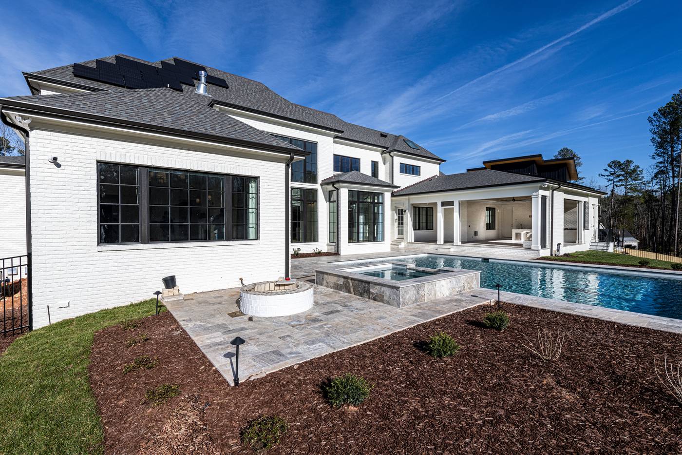 Lot 10 Bella Terra Outdoor · Backyards photograph by Shail Construction in Raleigh NC
