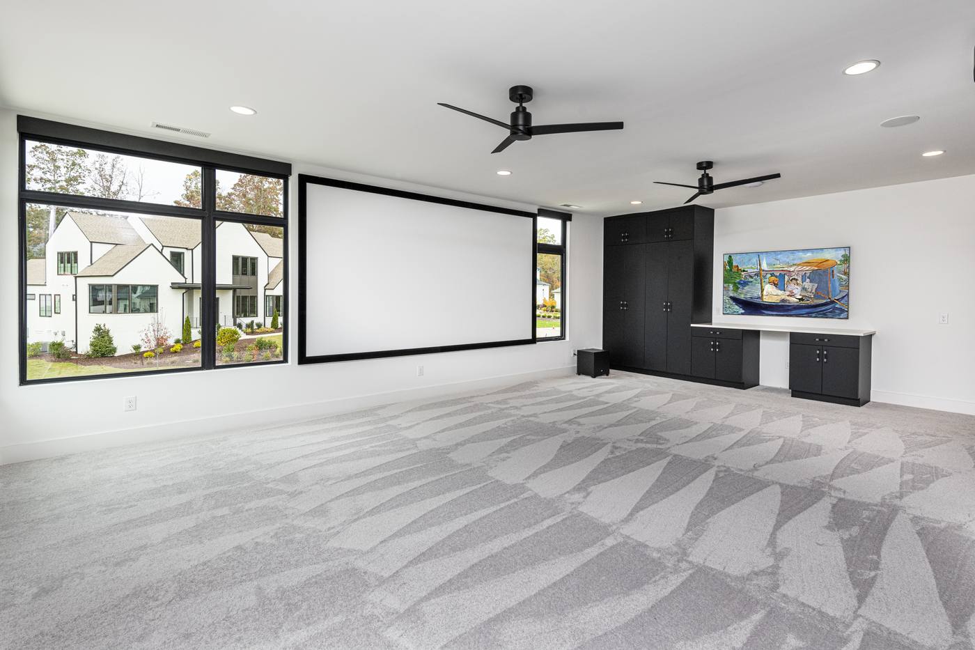 Lot 11 Bella Terra Home Theater photograph by Shail Construction in Raleigh NC
