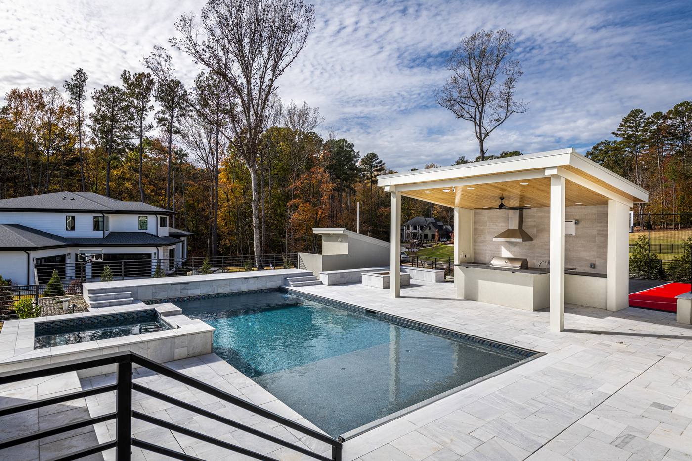 Lot 11 Bella Terra Outdoor · Backyards photograph by Shail Construction in Raleigh NC