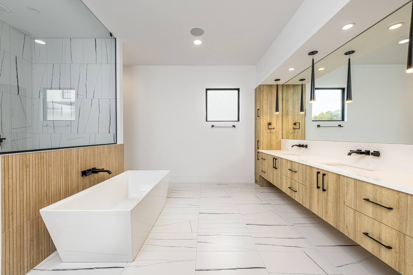 Lot 11 Bella Terra Master Bathroom photograph by Shail Construction in Raleigh NC