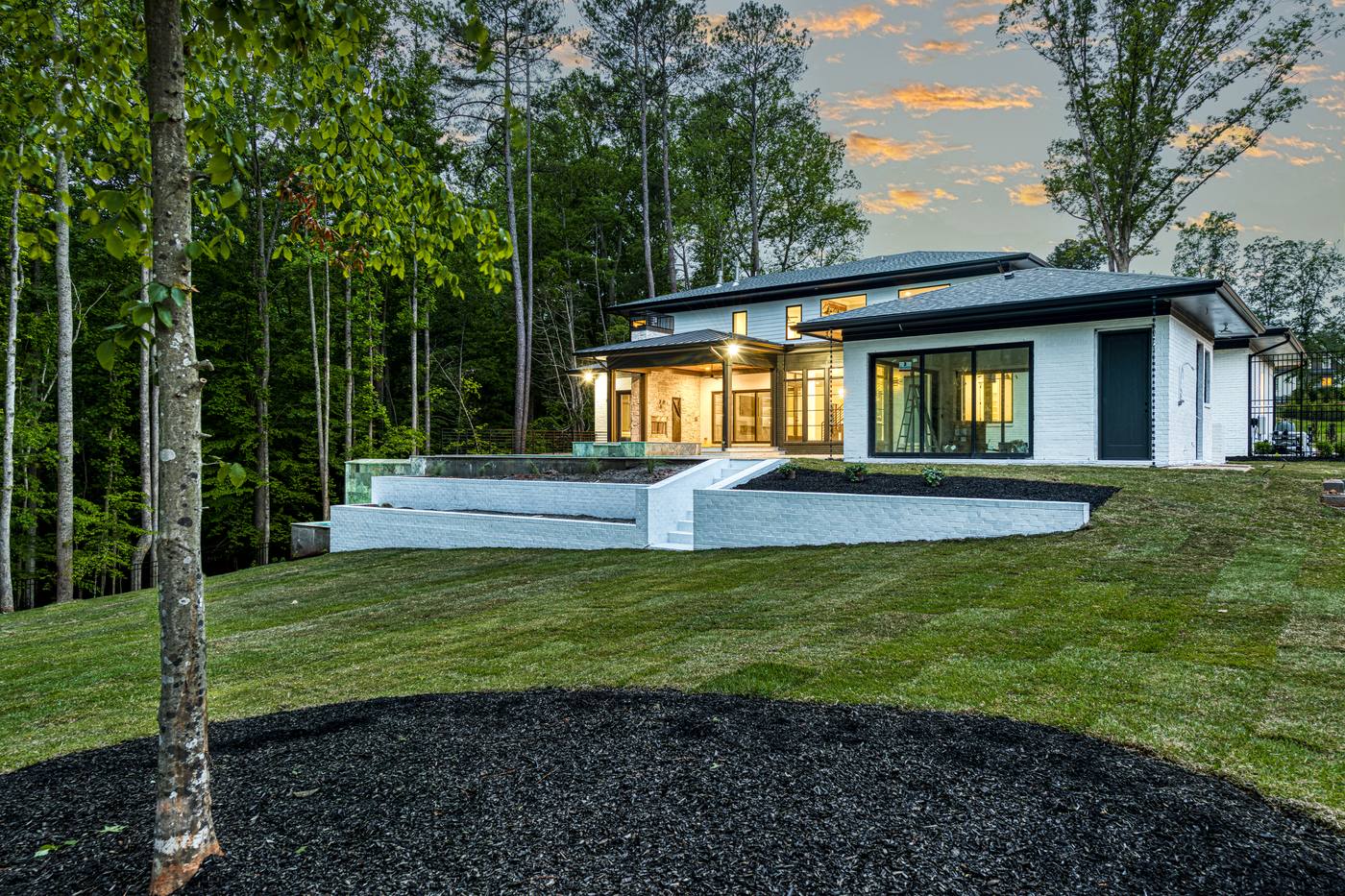 Lot 12 Bella Terra Outdoor · Backyards photograph by Shail Construction in Raleigh NC