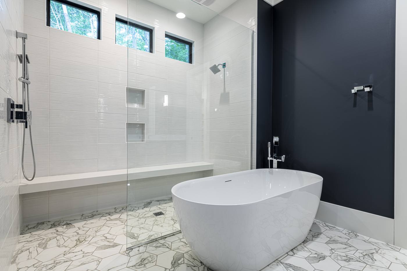 Lot 12 Bella Terra Master Bathroom photograph by Shail Construction in Raleigh NC