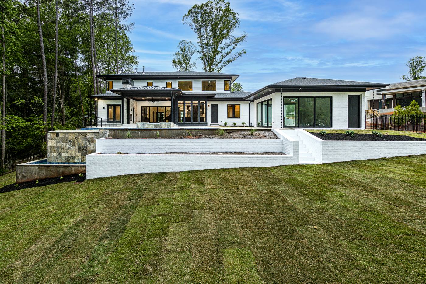 Lot 12 Bella Terra Outdoor · Backyards photograph by Shail Construction in Raleigh NC