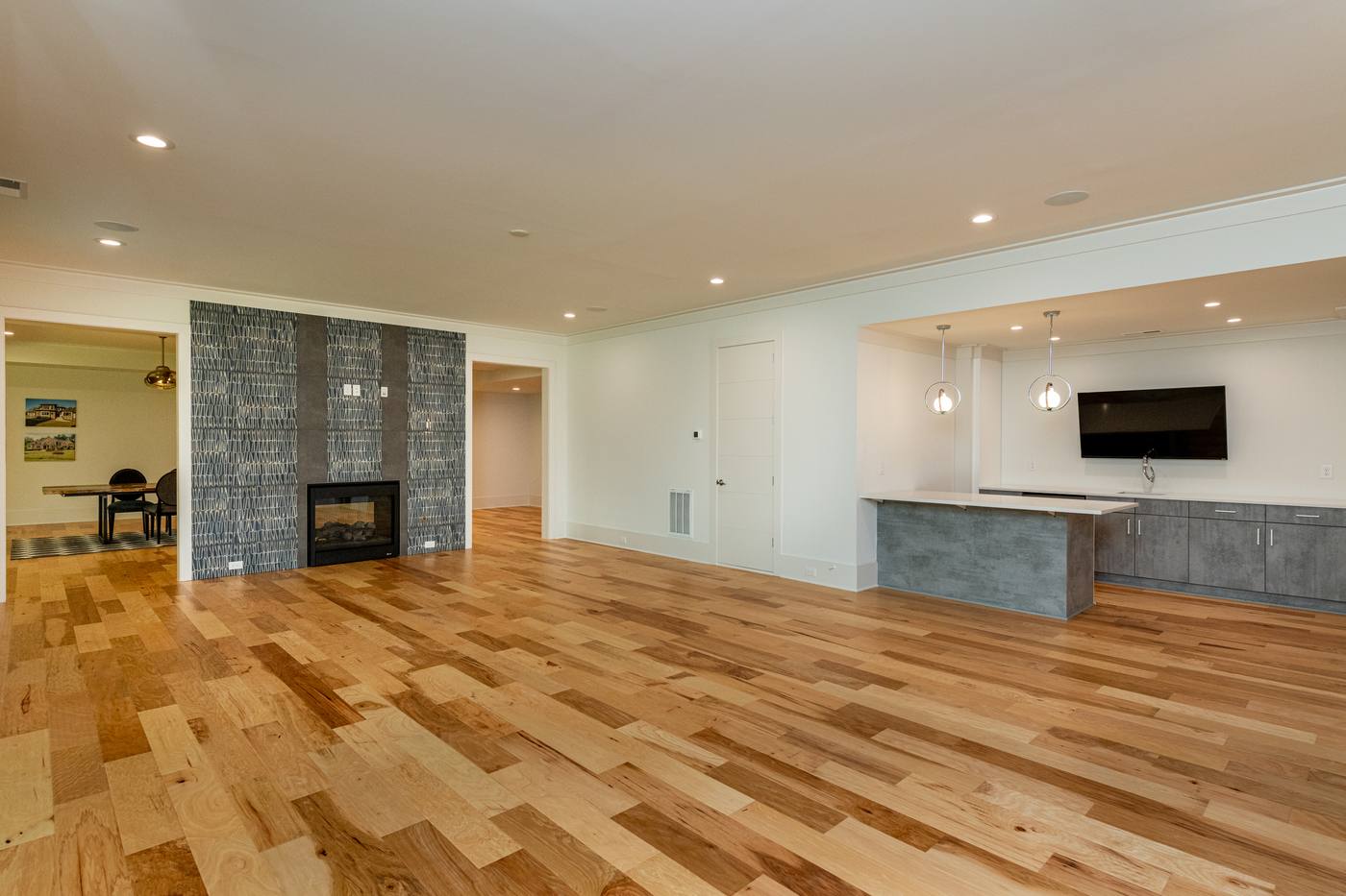 Lot 13 Bella Vista Living Room · Basements photograph by Shail Construction in Raleigh NC