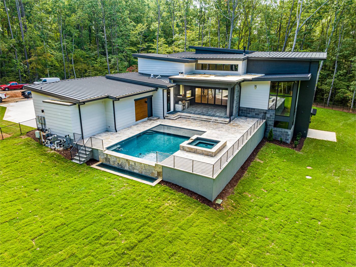 Lot 151 Sutherland Outdoor · Backyards photograph by Shail Construction in Raleigh NC
