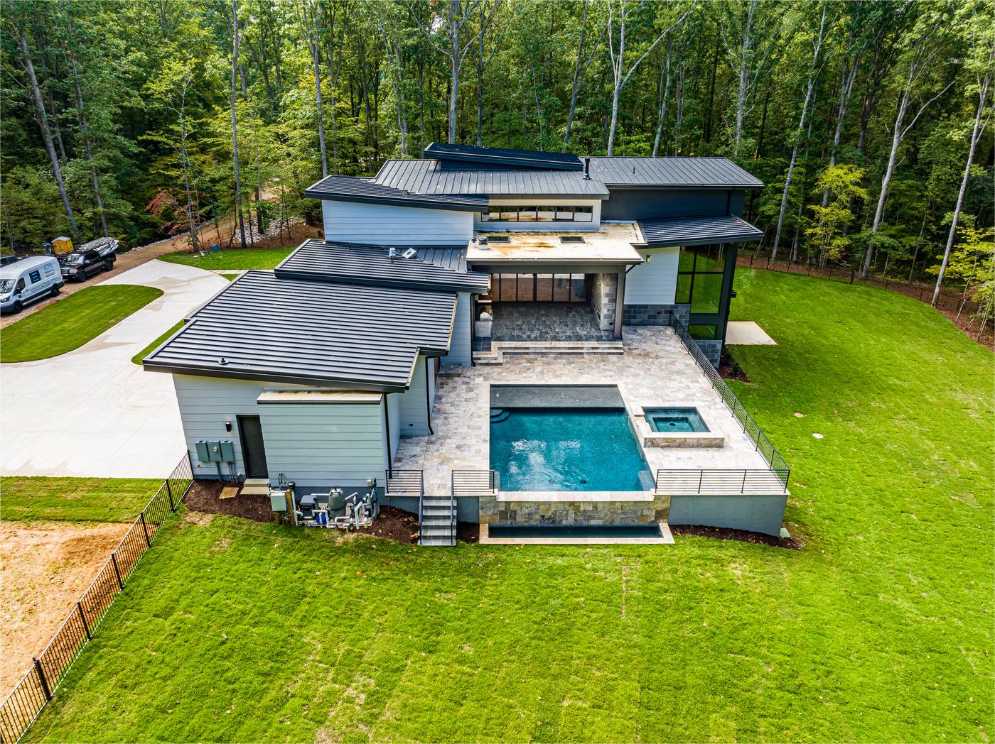 Lot 151 Sutherland Outdoor · Backyards photograph by Shail Construction in Raleigh NC
