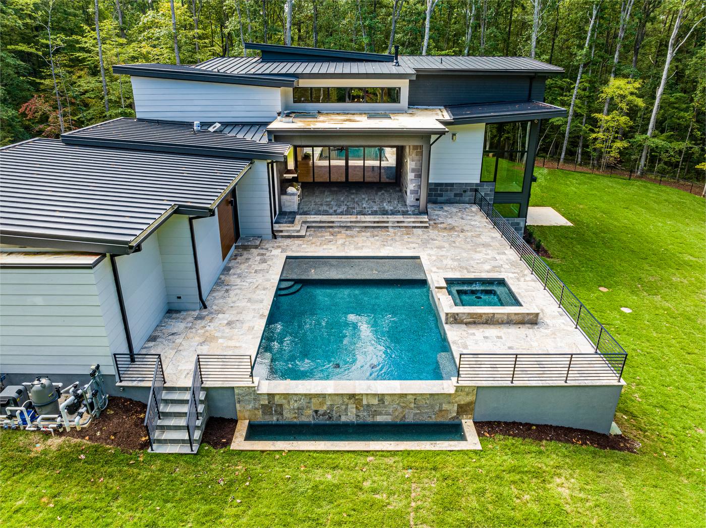 Lot 151 Sutherland Outdoor · Backyards photograph by Shail Construction in Raleigh NC