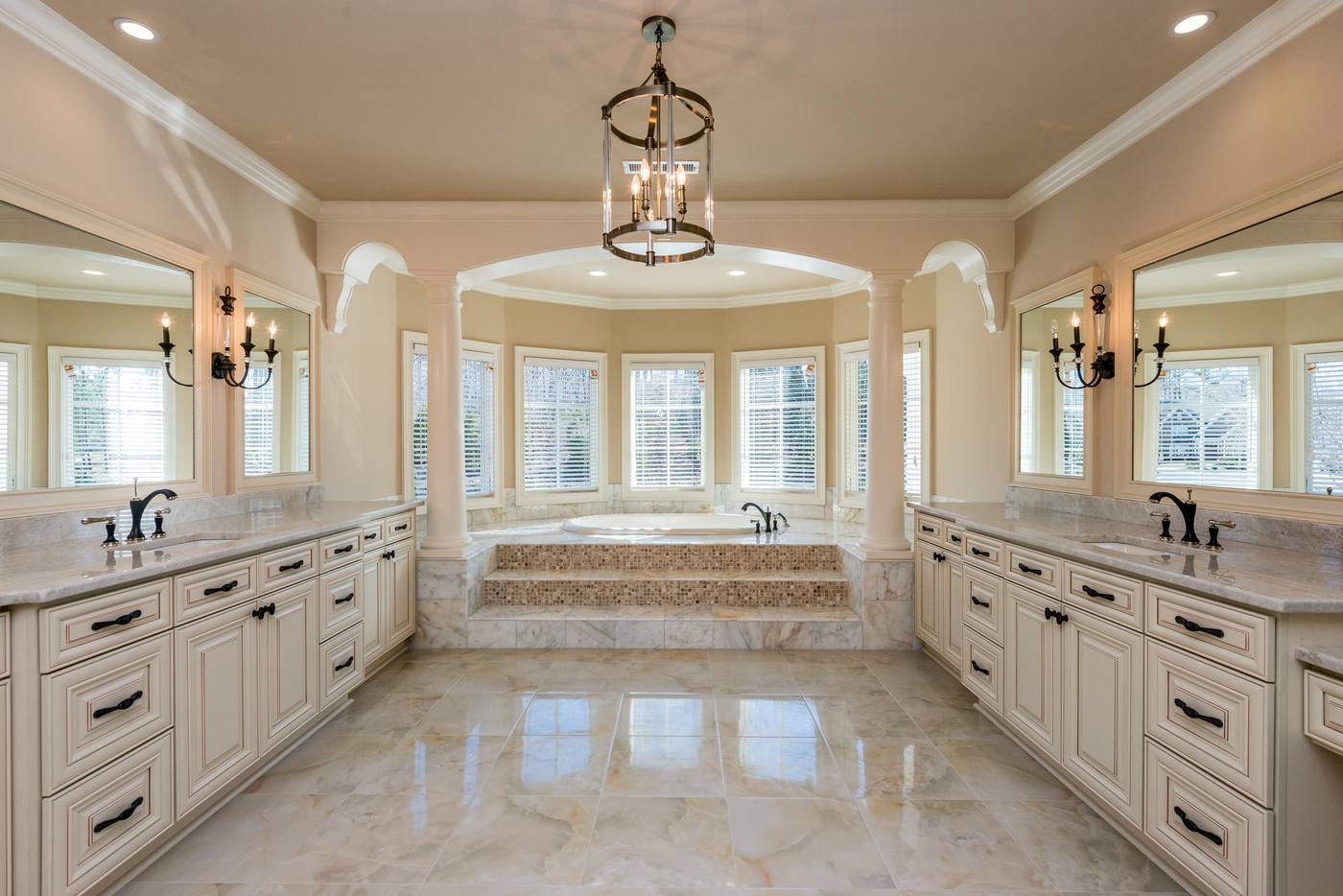 Lot 16 Regency Master Bathroom photograph by Shail Construction in Raleigh NC