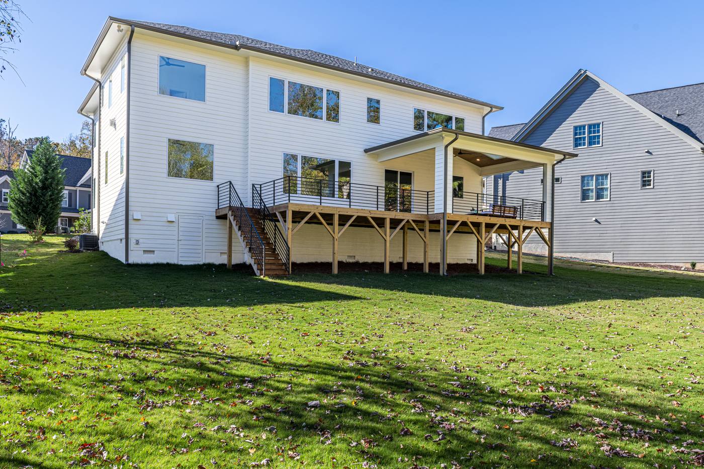 Lot 19 Tuscany Outdoor · Backyards photograph by Shail Construction in Raleigh NC