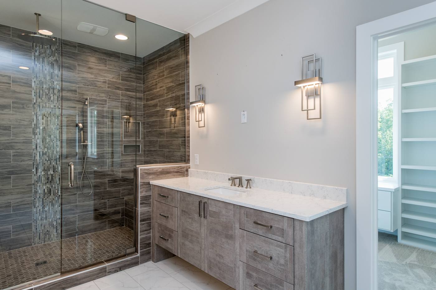 Lot 2 Bella Vista Master Bathroom photograph by Shail Construction in Raleigh NC