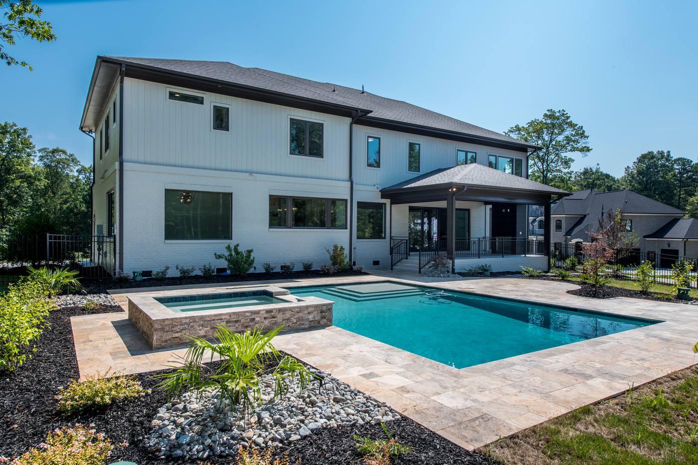 Lot 2 Bella Vista Outdoor · Backyards photograph by Shail Construction in Raleigh NC