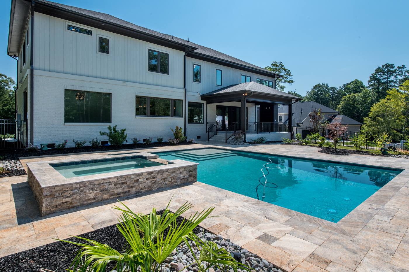 Lot 2 Bella Vista Outdoor · Backyards photograph by Shail Construction in Raleigh NC