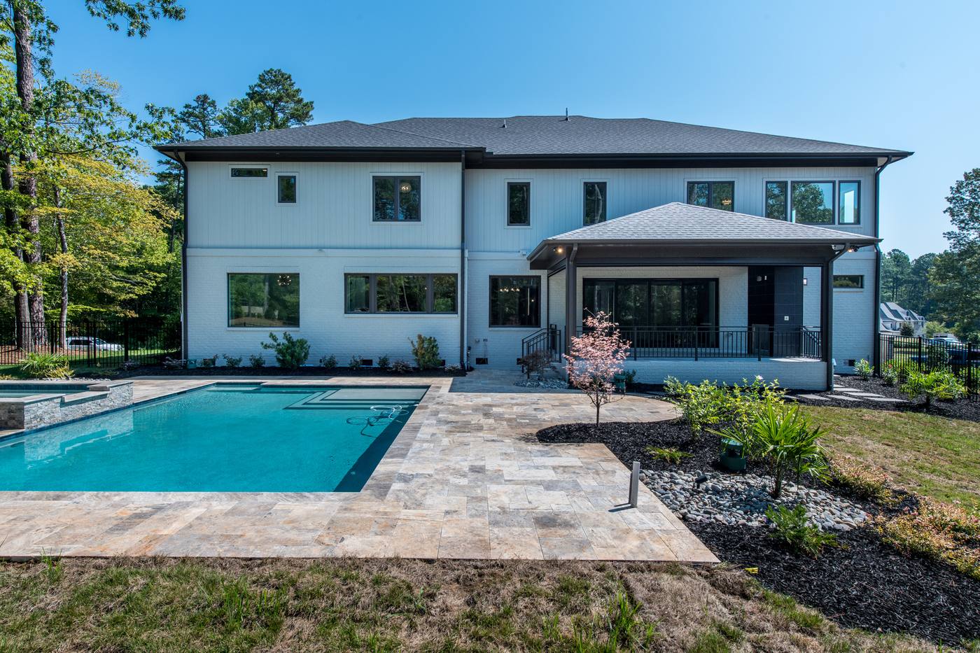 Lot 2 Bella Vista Outdoor · Backyards photograph by Shail Construction in Raleigh NC
