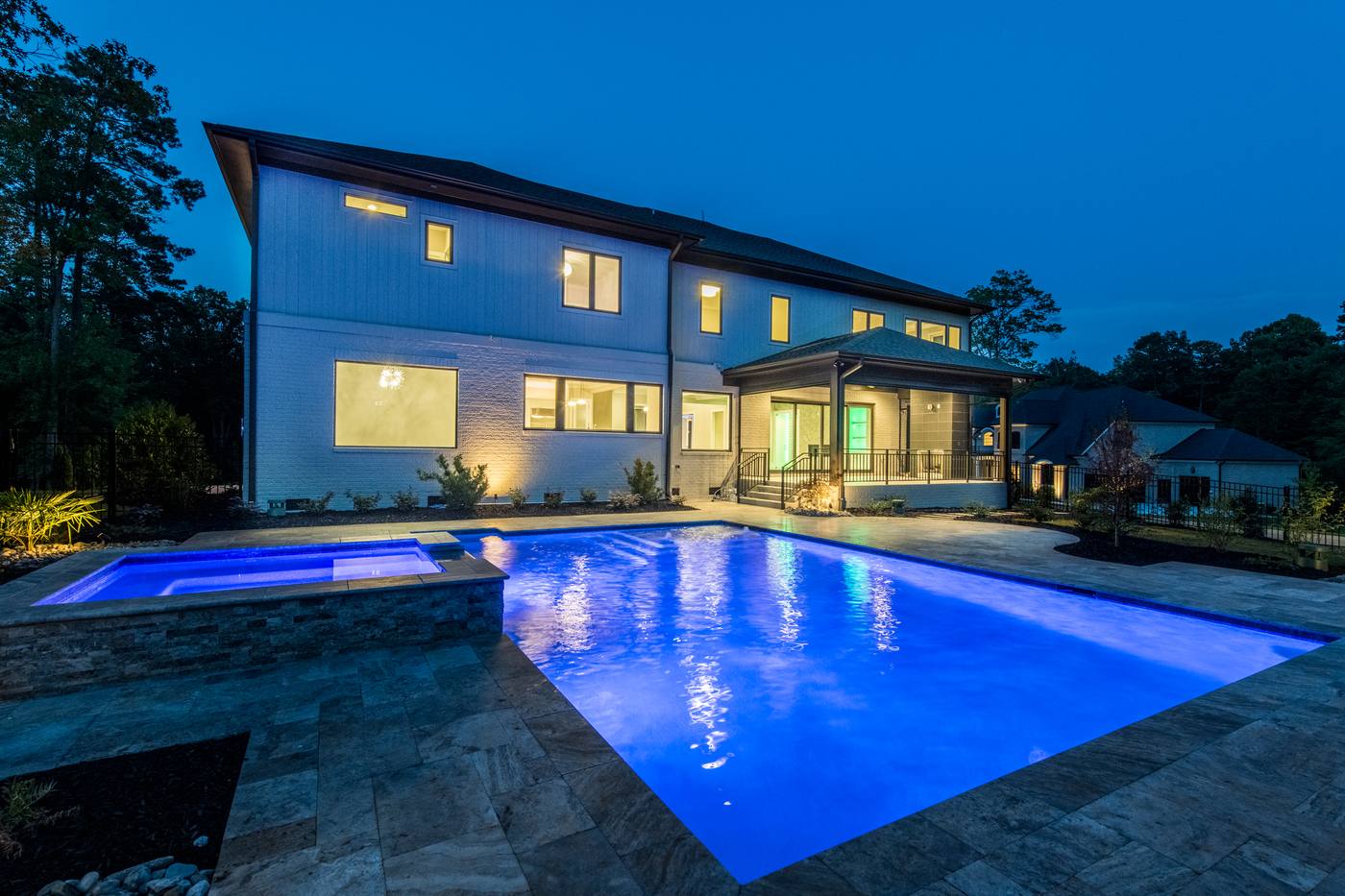Lot 2 Bella Vista Outdoor · Backyards photograph by Shail Construction in Raleigh NC