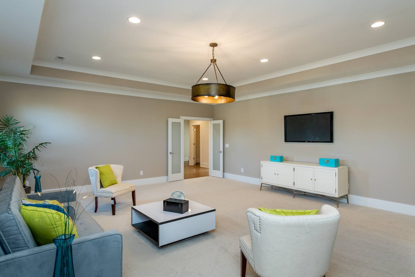 Lot 42 Bella Vista Home Theater photograph by Shail Construction in Raleigh NC