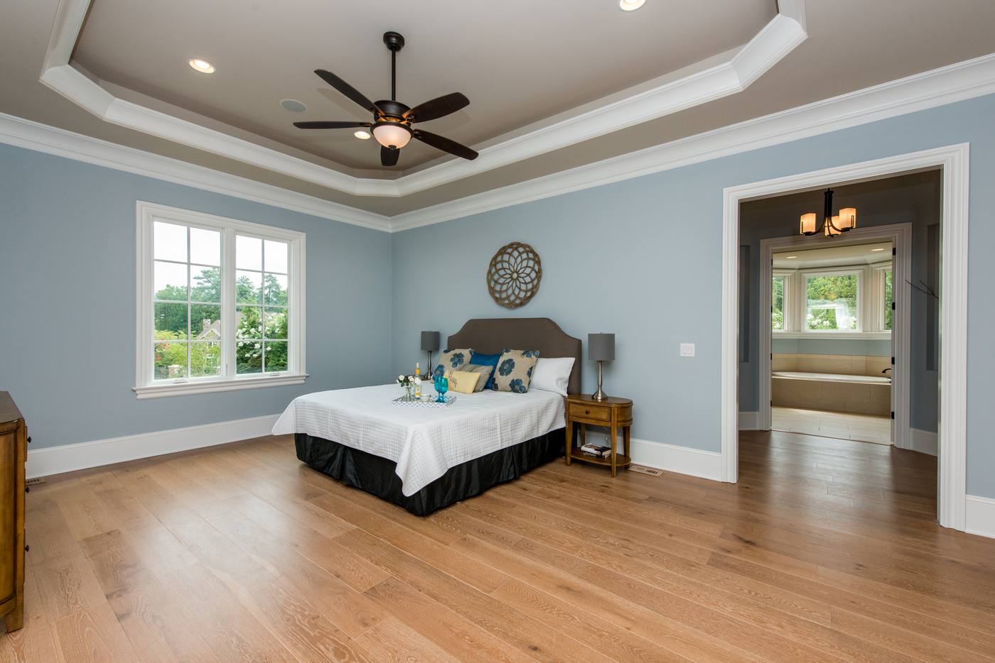 Lot 46 Linville Master Bedroom photograph by Shail Construction in Raleigh NC