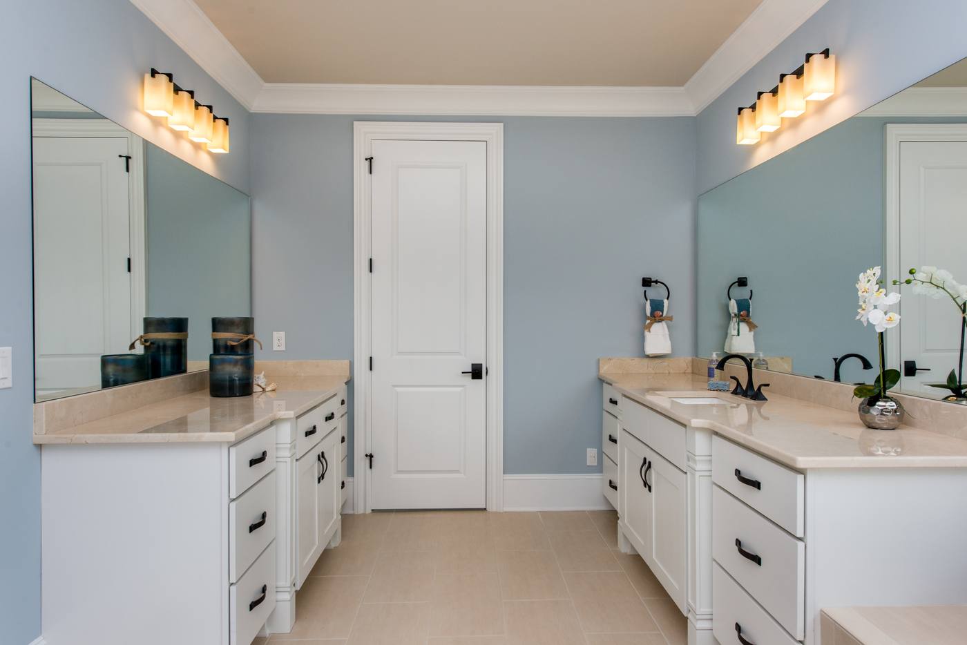 Lot 46 Linville Master Bathroom photograph by Shail Construction in Raleigh NC