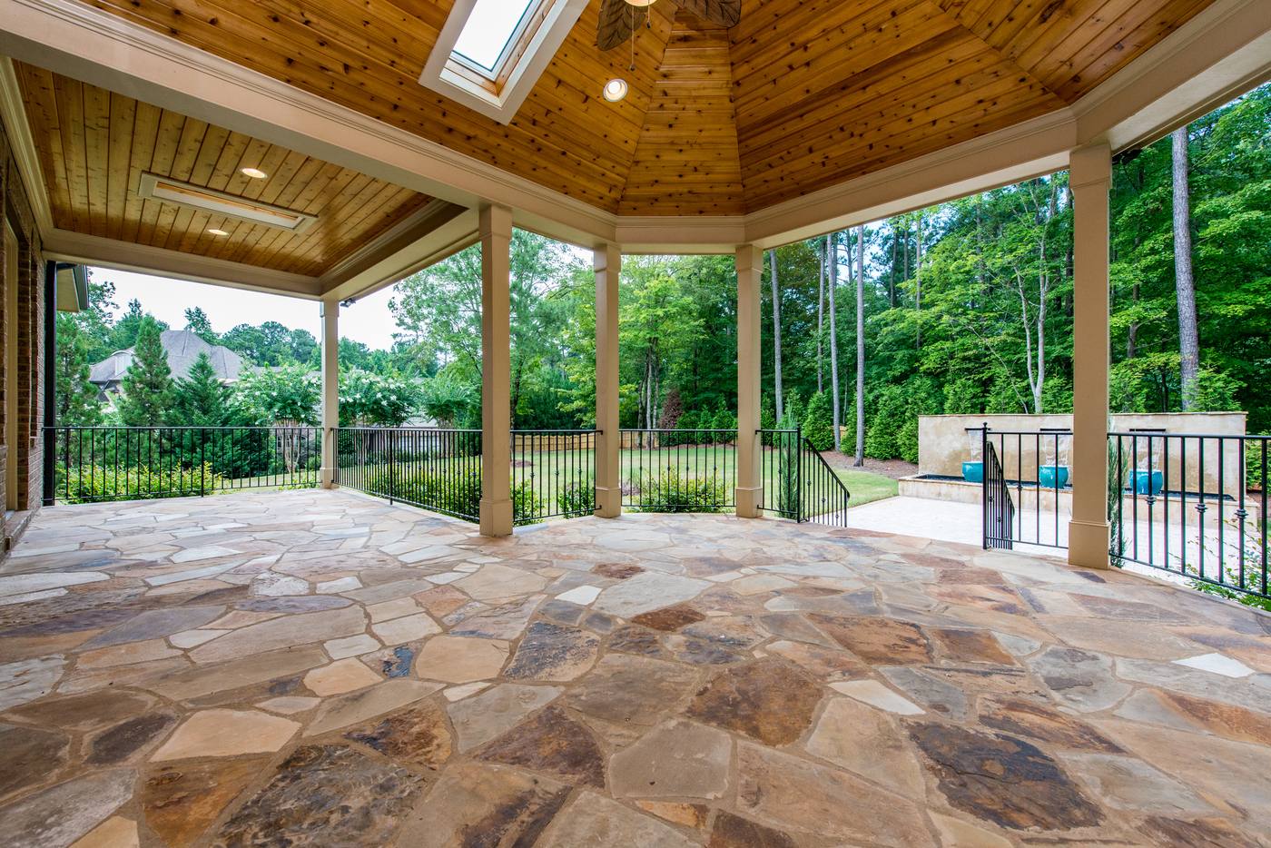 Lot 46 Linville Outdoor · Backyards photograph by Shail Construction in Raleigh NC