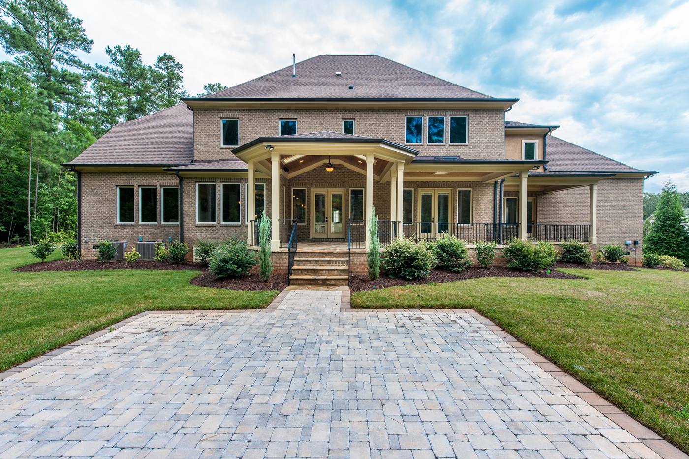 Lot 46 Linville Outdoor · Backyards photograph by Shail Construction in Raleigh NC