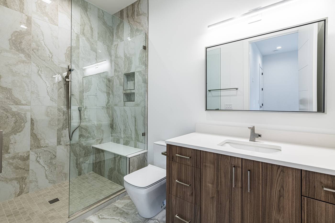 Lot 49 Bella Vista Master Bathroom photograph by Shail Construction in Raleigh NC
