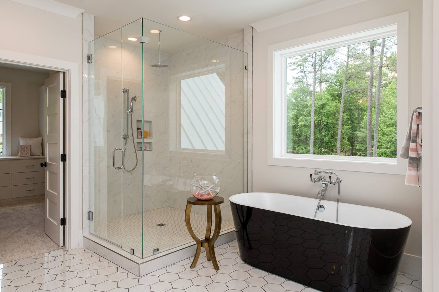 Lot 5 Bella Vista Master Bathroom photograph by Shail Construction in Raleigh NC
