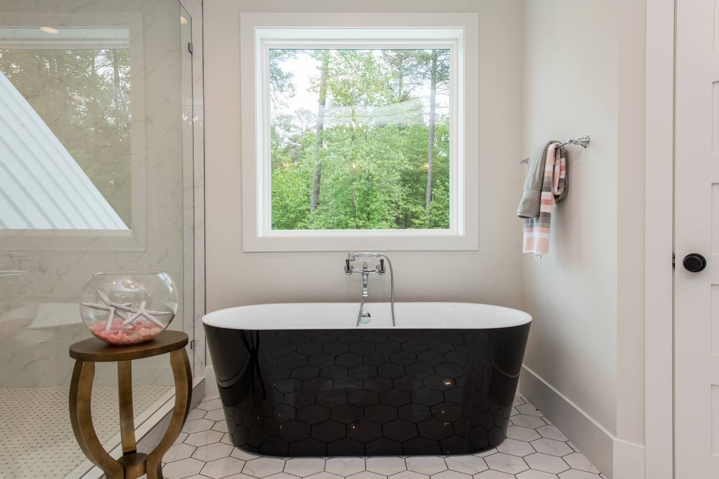 Lot 5 Bella Vista Master Bathroom photograph by Shail Construction in Raleigh NC