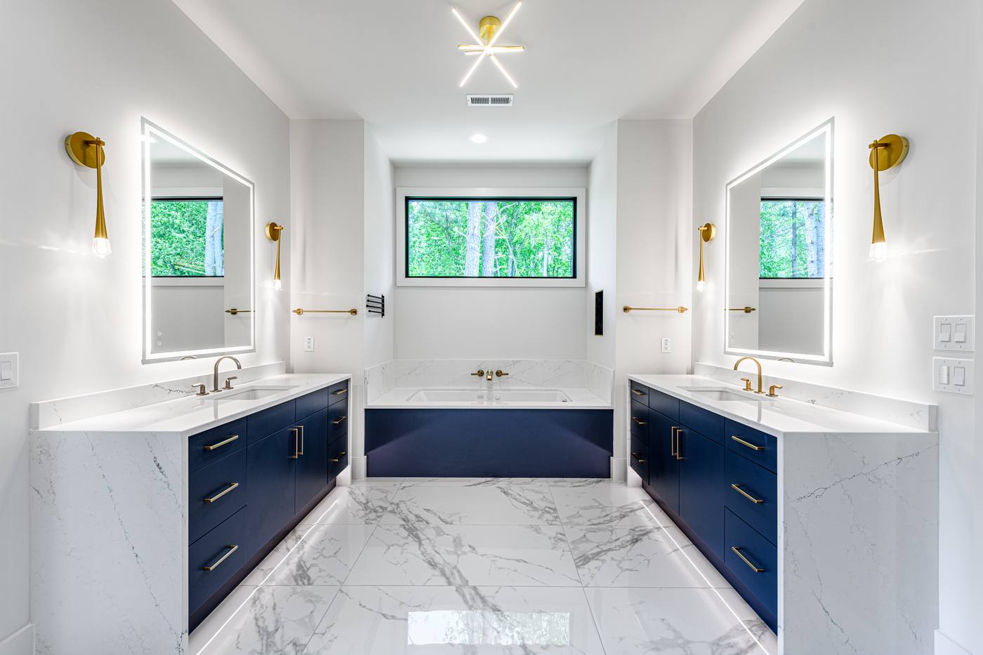 Lot 50 GHE Master Bathroom photograph by Shail Construction in Raleigh NC