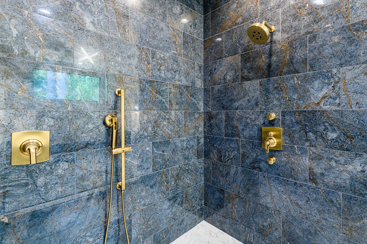 Lot 50 GHE Master Bathroom photograph by Shail Construction in Raleigh NC