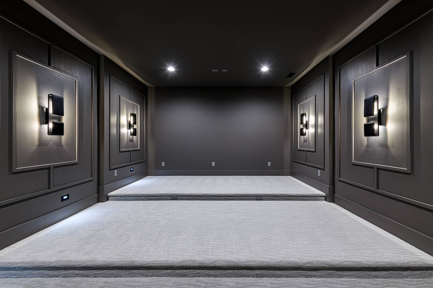 Lot 50 GHE Home Theater photograph by Shail Construction in Raleigh NC
