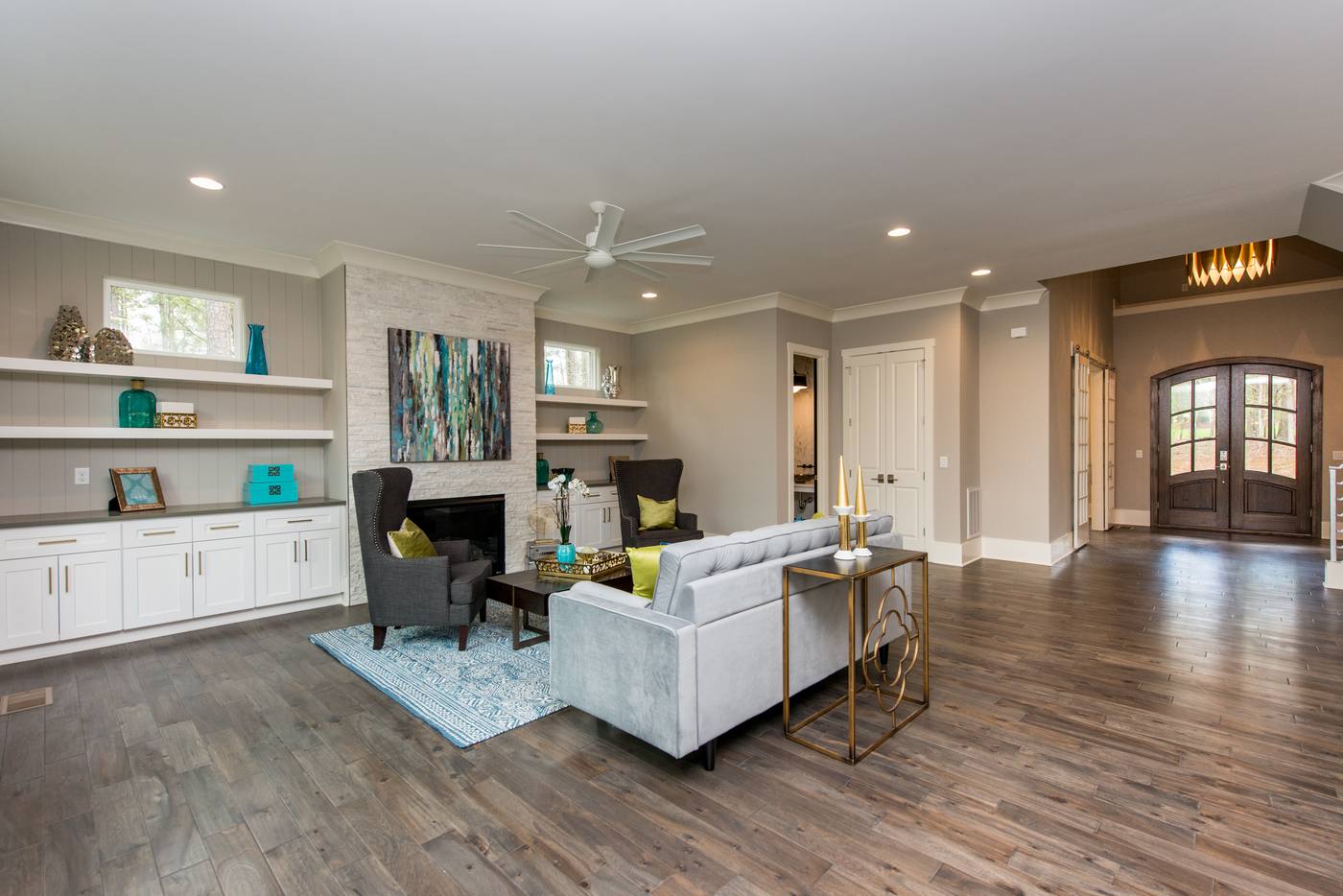 Lot 6 Bella Vista Living Room · Outdoor photograph by Shail Construction in Raleigh NC