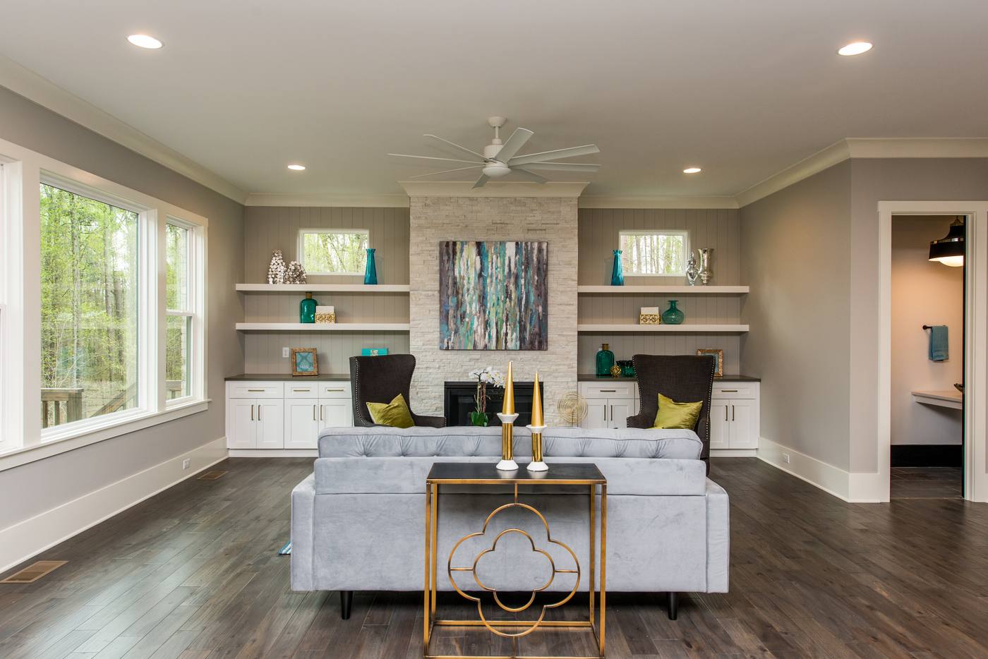 Lot 6 Bella Vista Living Room · Outdoor photograph by Shail Construction in Raleigh NC