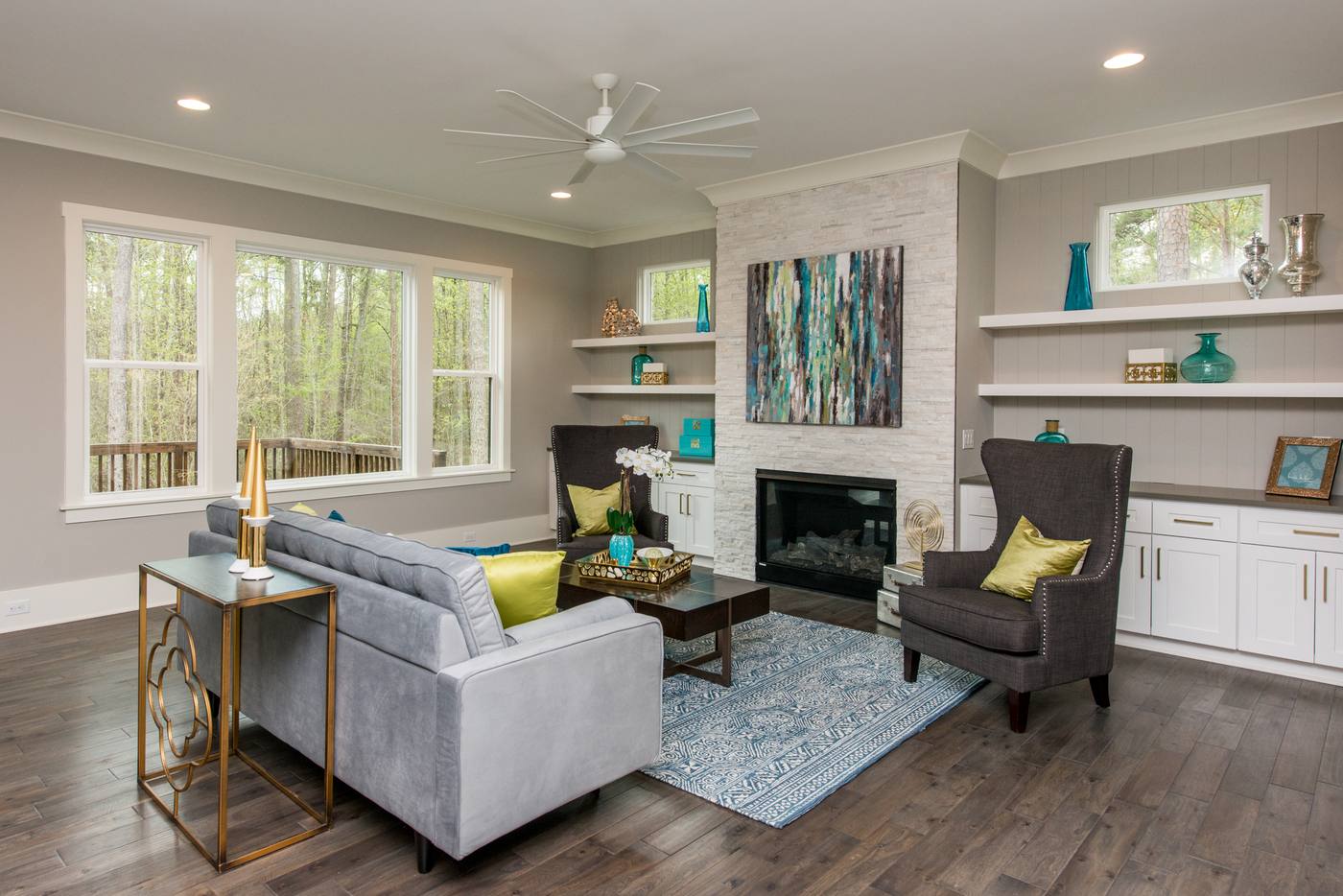 Lot 6 Bella Vista Living Room · Outdoor photograph by Shail Construction in Raleigh NC