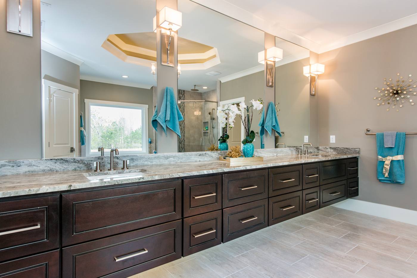 Lot 6 Bella Vista Master Bathroom · Outdoor photograph by Shail Construction in Raleigh NC