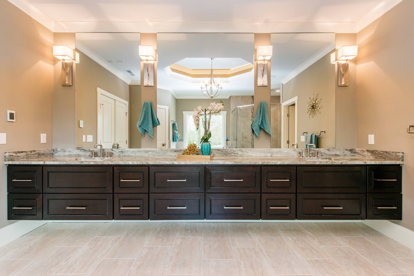 Lot 6 Bella Vista Master Bathroom · Outdoor photograph by Shail Construction in Raleigh NC