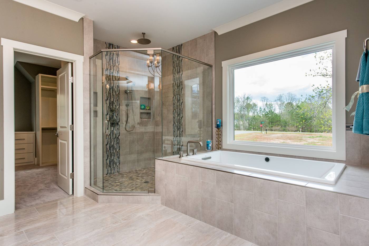 Lot 6 Bella Vista Master Bathroom · Outdoor photograph by Shail Construction in Raleigh NC
