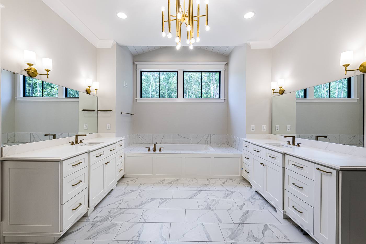 Lot 7 Bella Terra Master Bathroom photograph by Shail Construction in Raleigh NC