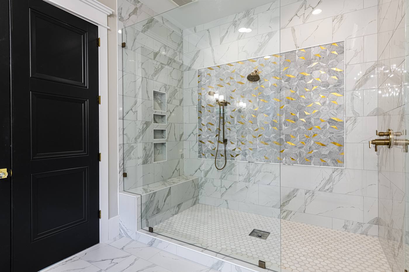 Lot 7 Bella Terra Master Bathroom photograph by Shail Construction in Raleigh NC