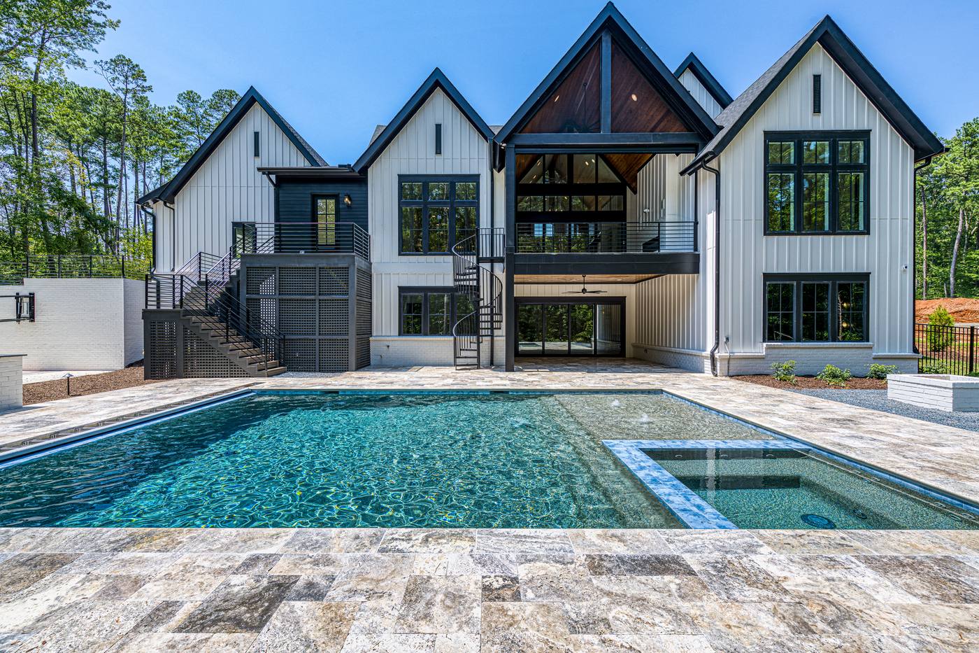 Lot 7 Bella Terra Outdoor · Backyards photograph by Shail Construction in Raleigh NC