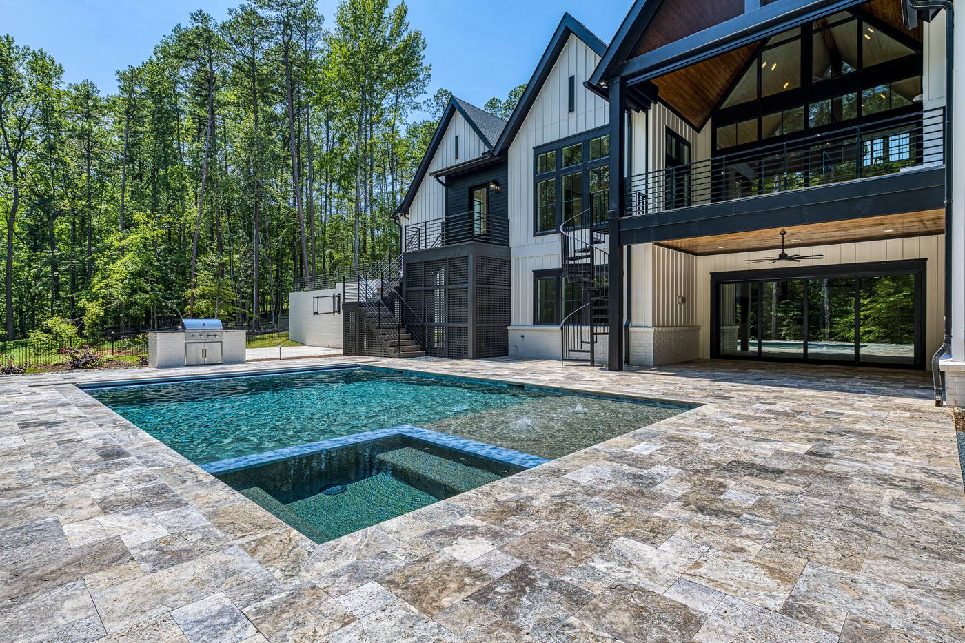 Lot 7 Bella Terra Outdoor · Backyards photograph by Shail Construction in Raleigh NC