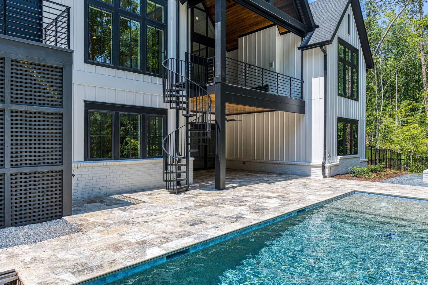 Lot 7 Bella Terra Outdoor · Backyards photograph by Shail Construction in Raleigh NC