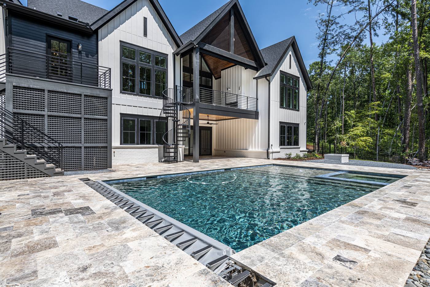Lot 7 Bella Terra Outdoor · Backyards photograph by Shail Construction in Raleigh NC