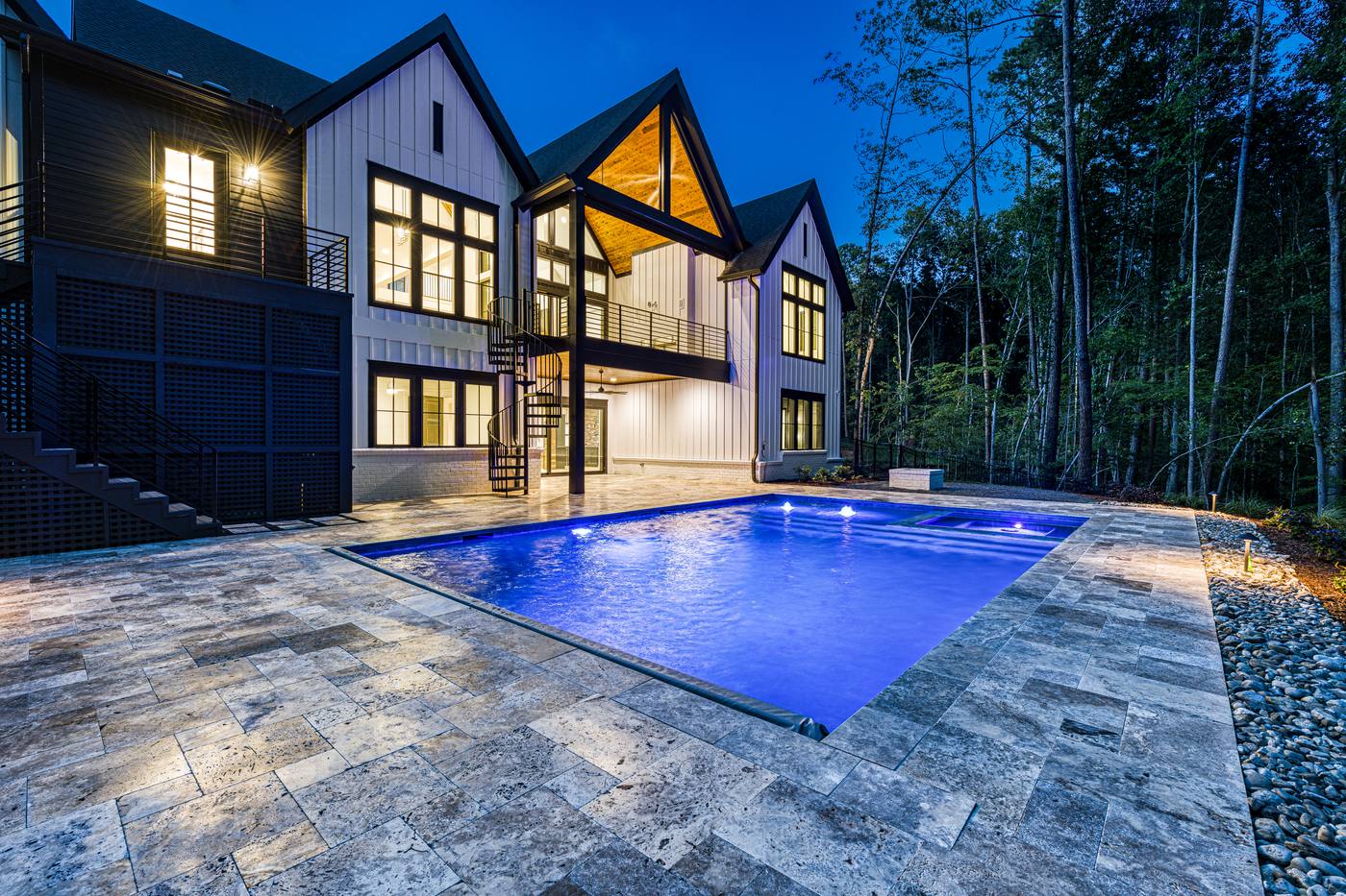 Lot 7 Bella Terra Outdoor · Backyards photograph by Shail Construction in Raleigh NC