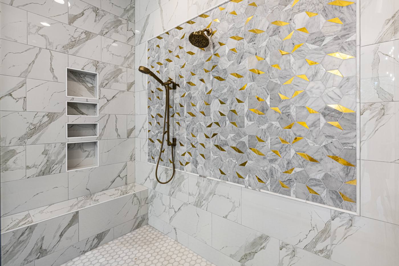 Lot 7 Bella Terra Master Bathroom photograph by Shail Construction in Raleigh NC