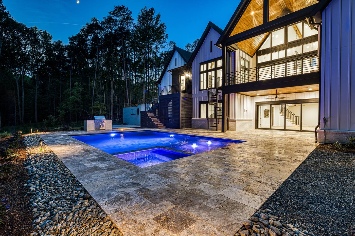 Lot 7 Bella Terra Outdoor · Backyards photograph by Shail Construction in Raleigh NC