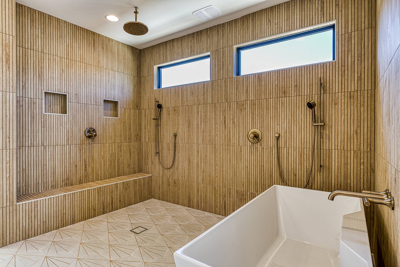 Lot 9 Bella Terra Master Bathroom photograph by Shail Construction in Raleigh NC
