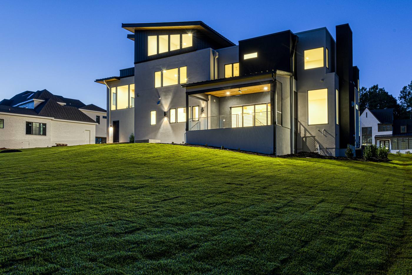 Lot 9 Bella Terra Outdoor · Backyards photograph by Shail Construction in Raleigh NC